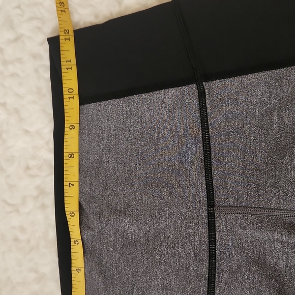 Lululemon Wunder Under Crop High-Rise Curve 17" Sz 6 Heathered Black/ Black - Picture 9 of 11